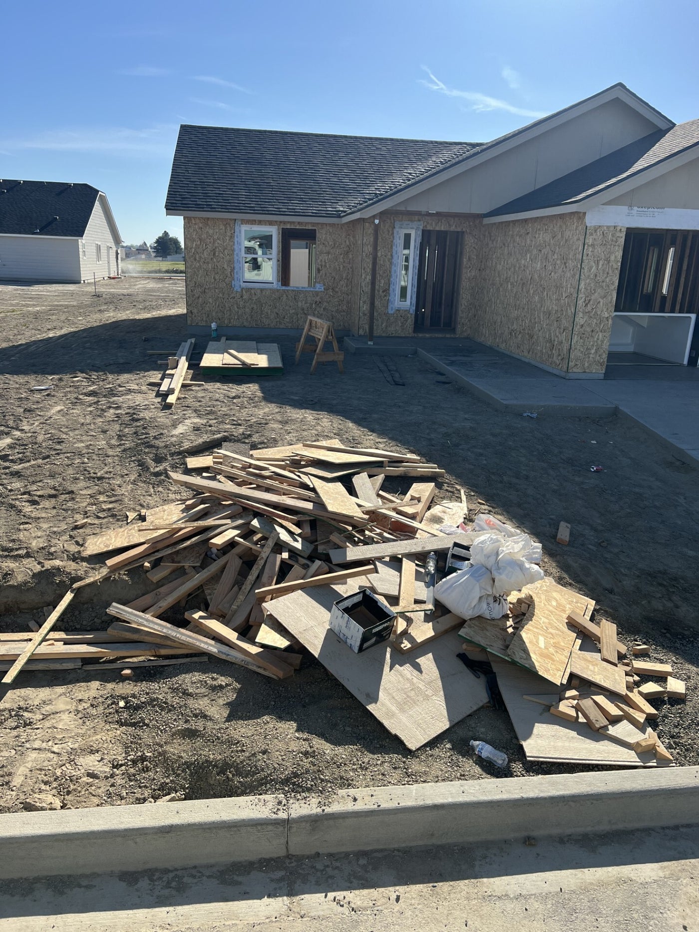 Construction debris in Sunnyside, WA by Fast Lane Services